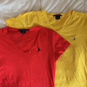 *SOLD on depop* Ralph Lauren Sport V-Neck T-Shirts